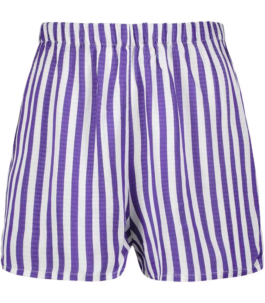 Femme American Vintage Short Shaning Rayures Violettes
