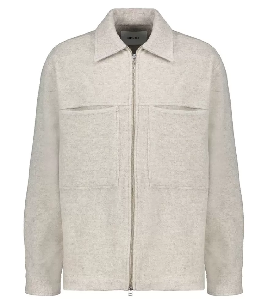 Homme NN07 Surchemise Homme Zippee Isak Zip Ciment