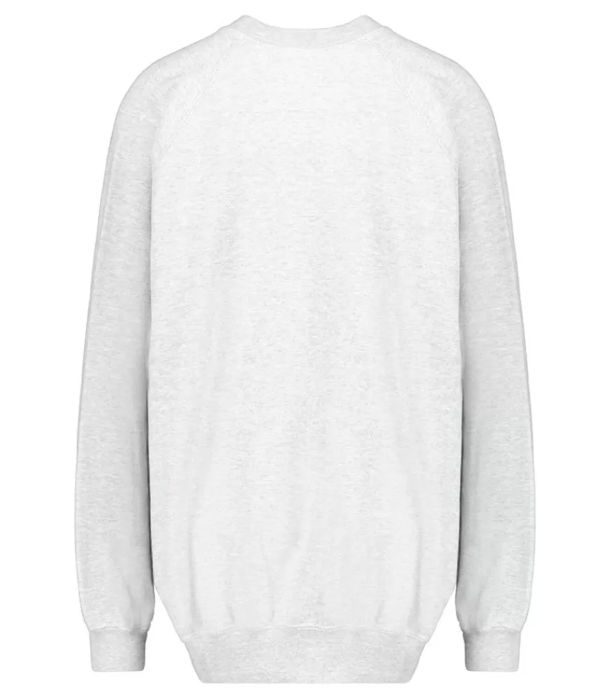 Femme We Are One Project Sweat-Shirt Vintage Brode Love Light Gris