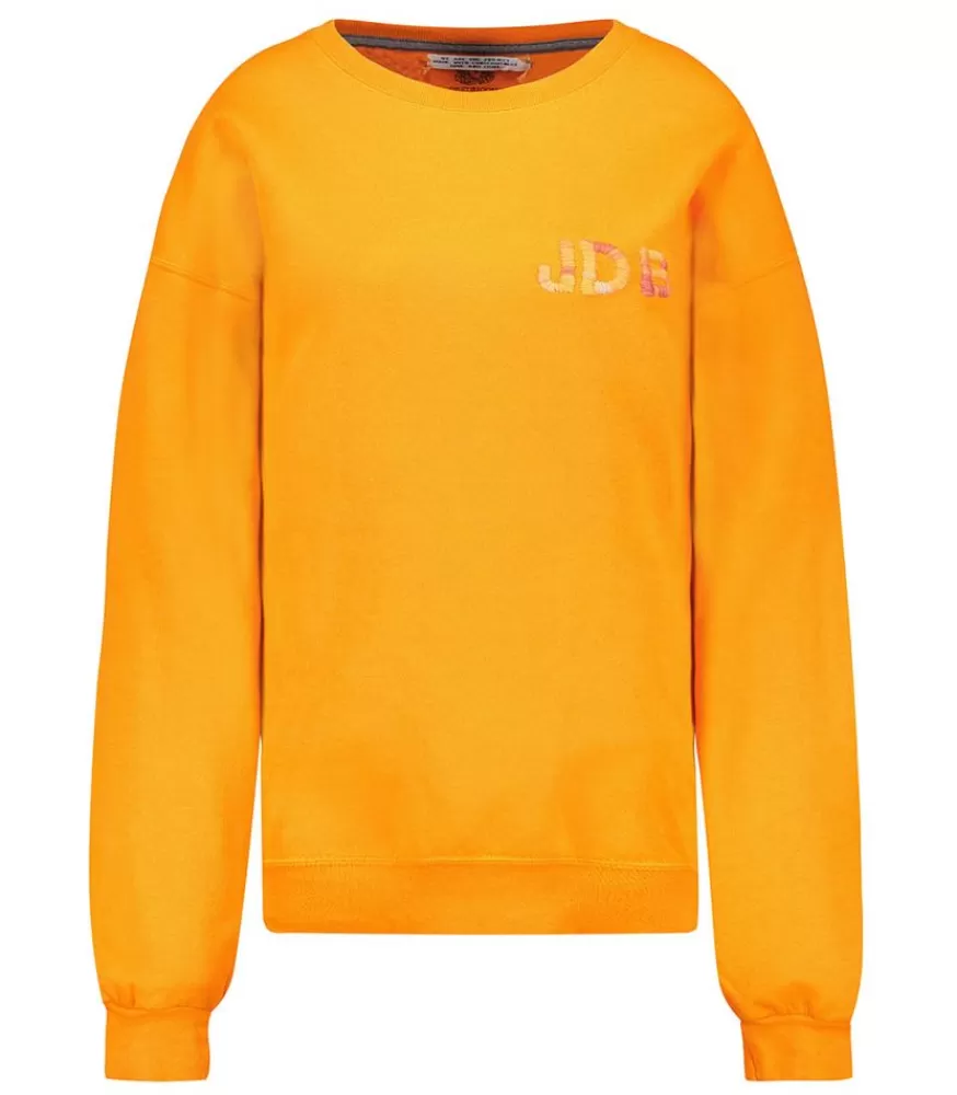 Femme We Are One Project Sweat-Shirt Vintage Smile Joy X Jane De Boy Orange