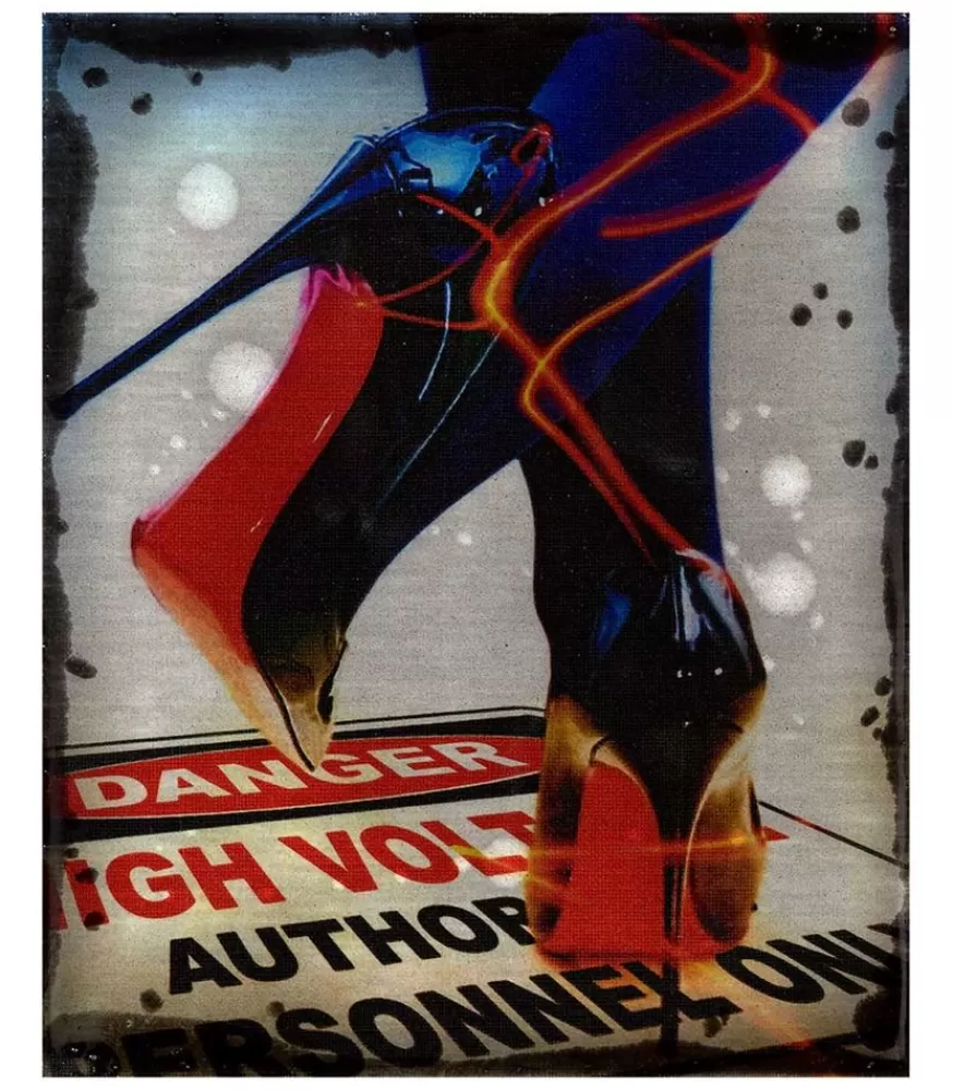 Jörg Döring Tableau "Danger High Voltage" 30X25Cm