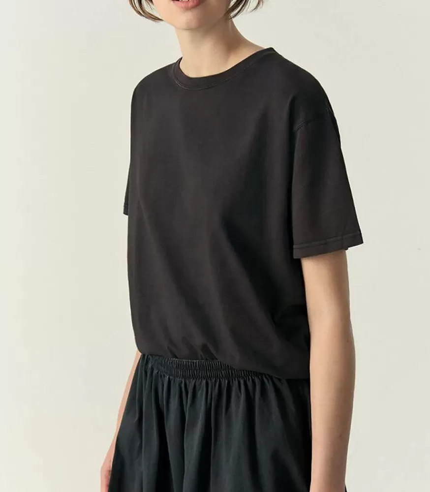Femme American Vintage Tee-Shirt Fizvalley Carbone Vintage