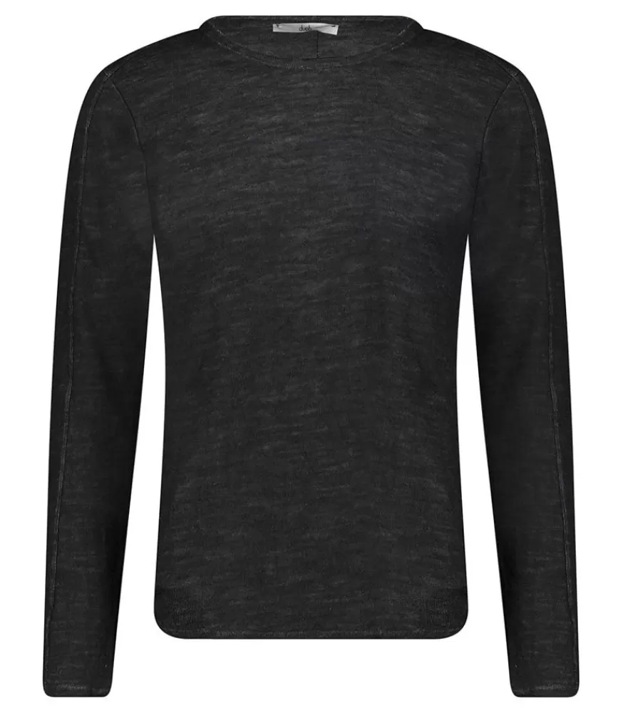 Homme Daub Tee-Shirt Homme Manches Longues Regular Fit Noir