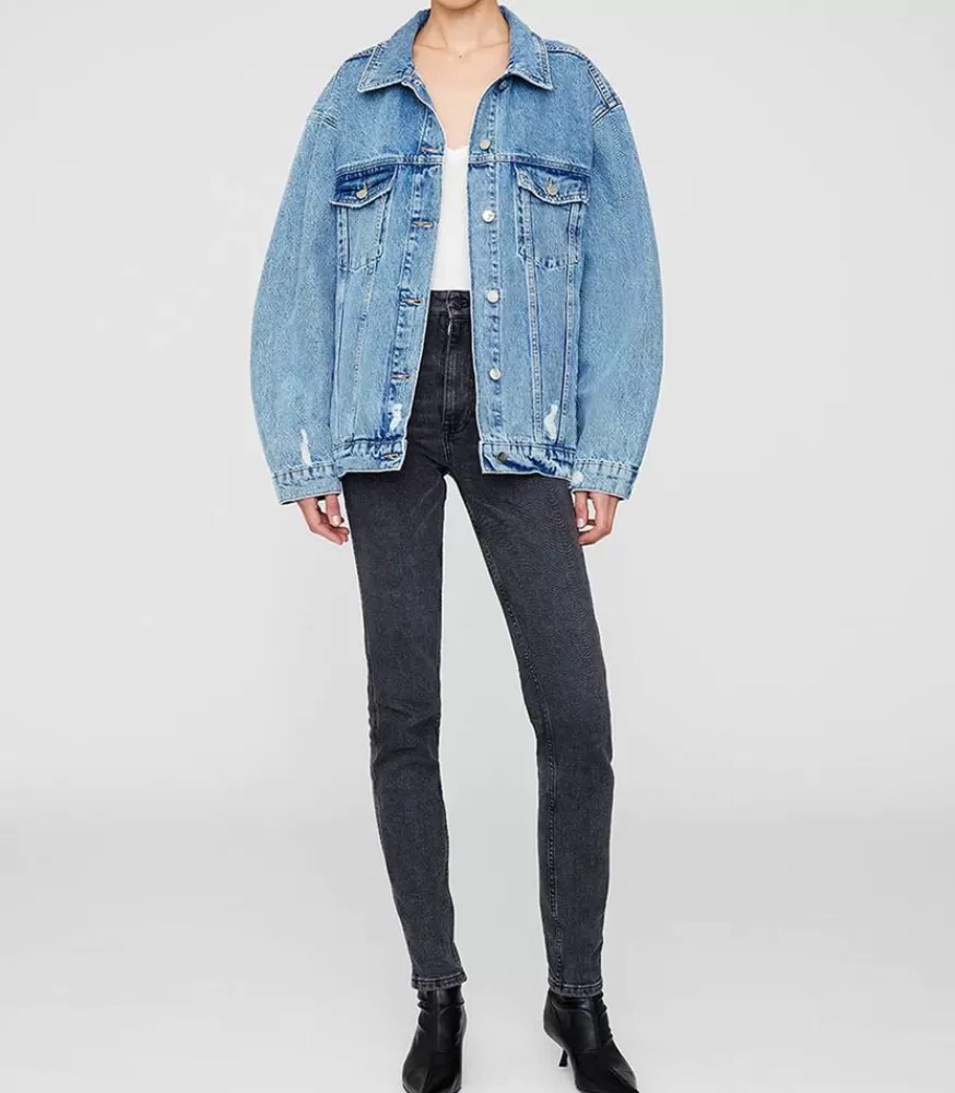 Femme Anine Bing Veste En Jean Oversize Rory Vintage Blue