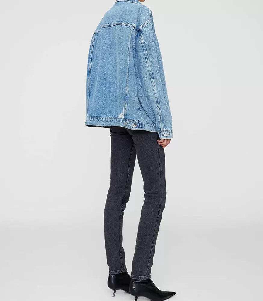 Femme Anine Bing Veste En Jean Oversize Rory Vintage Blue